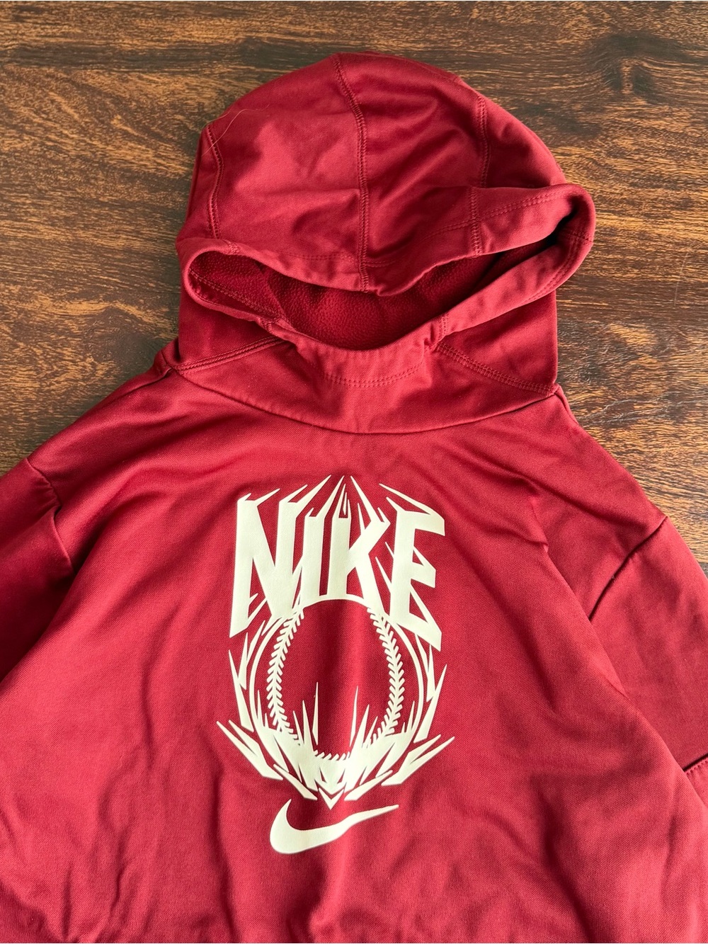 Nike Kids Maroon Graphic Hoodie - Picture 3 of 7
